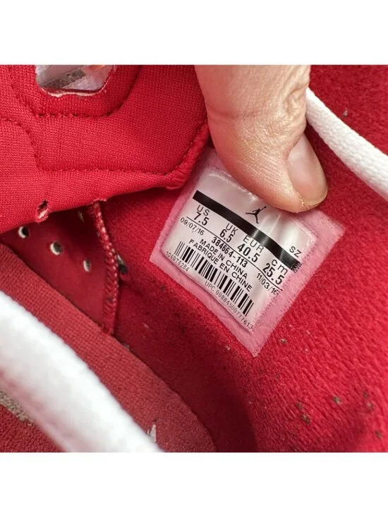 Nike Air Jordan 6 Retro Men Size 7.5 384664-113 White Gym Red Grey Shoes - Picture 9 of 11